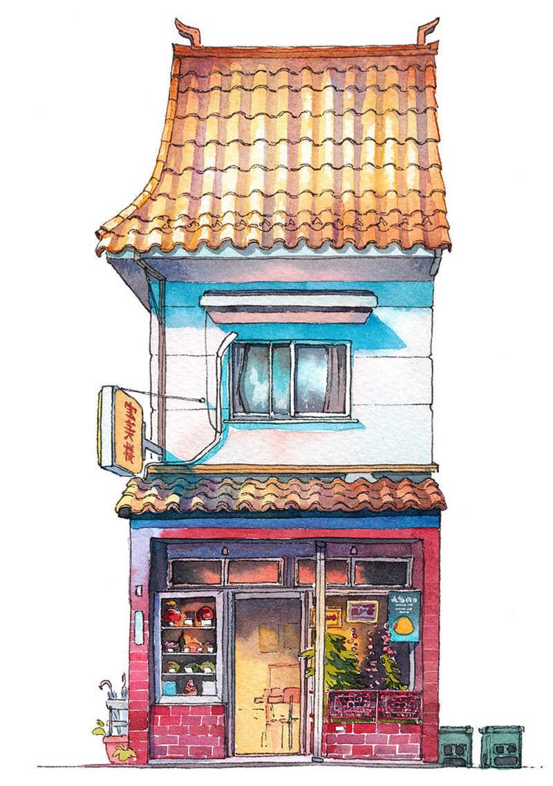 Mateusz Urbanowicz Captures Tokyo Storefronts in Watercolor