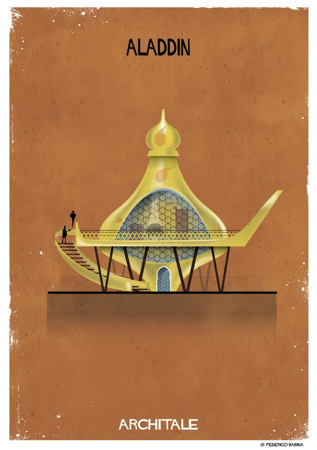Architale by Federico Babina Brings Fairytale in Architecture Illustrations